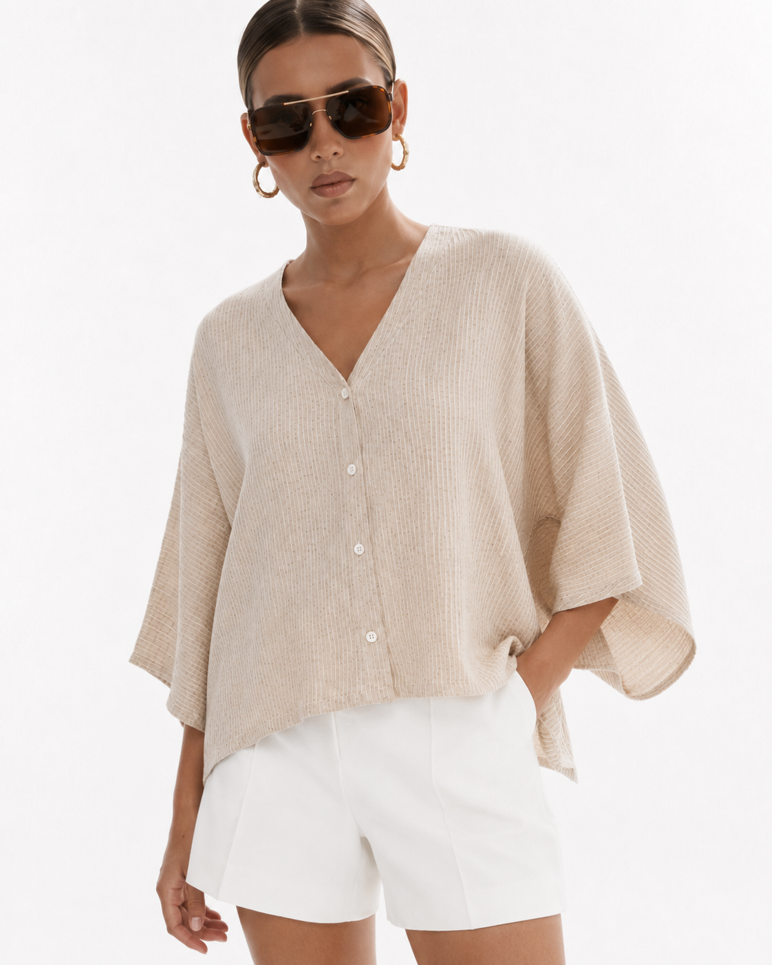 Baige Kimono Shirt